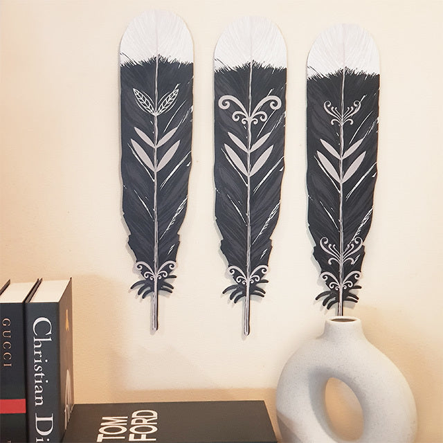 Wall Art - Huia Feathers - Set of 3