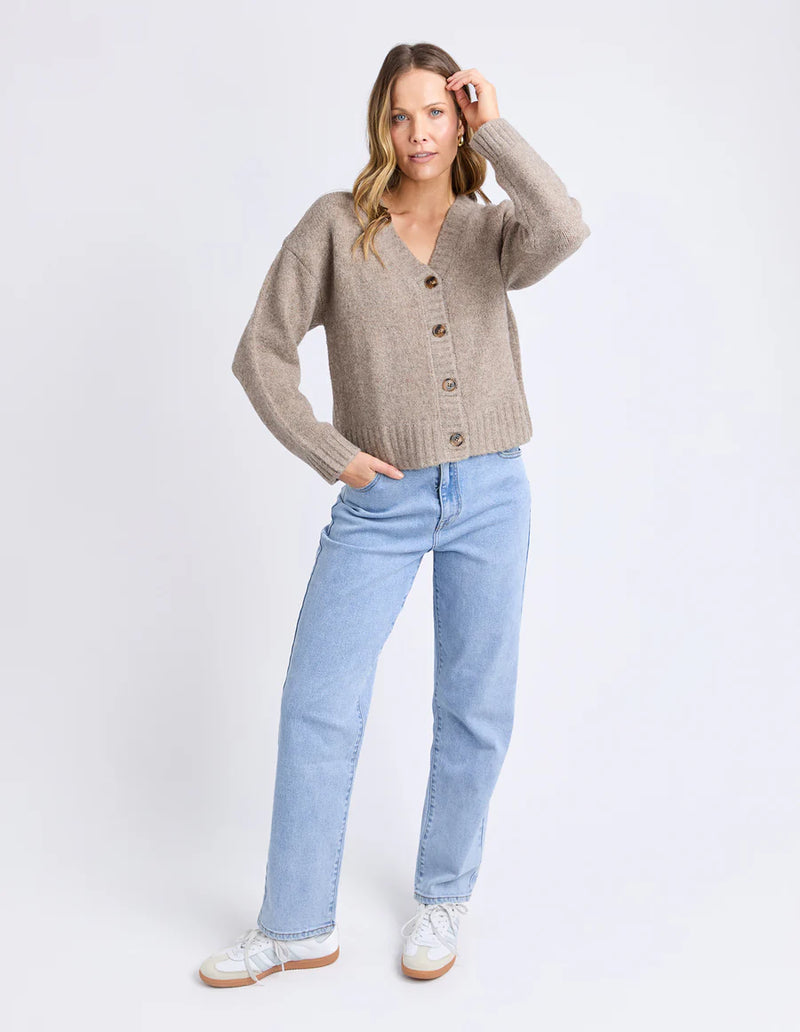 Jensen Button Cardigan  - Mushroom