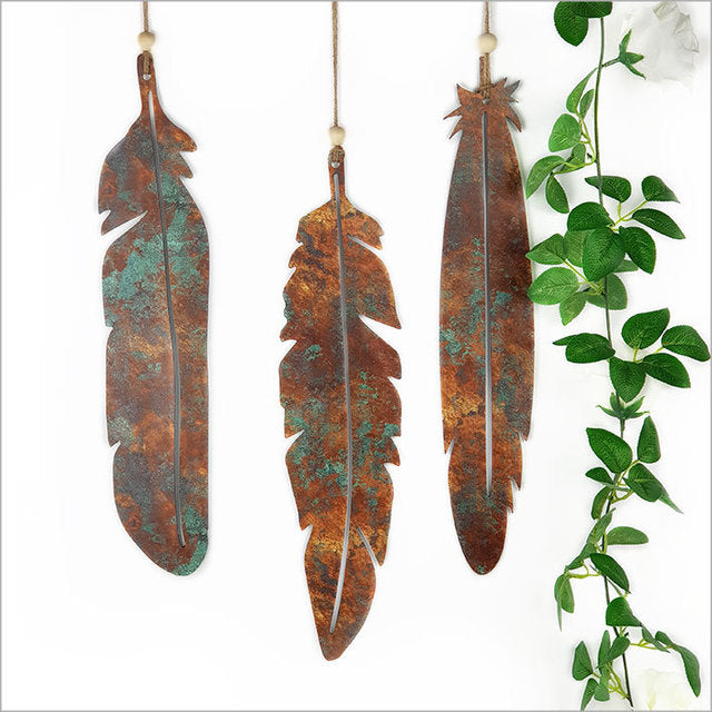 Printed Feathers  Set of 3